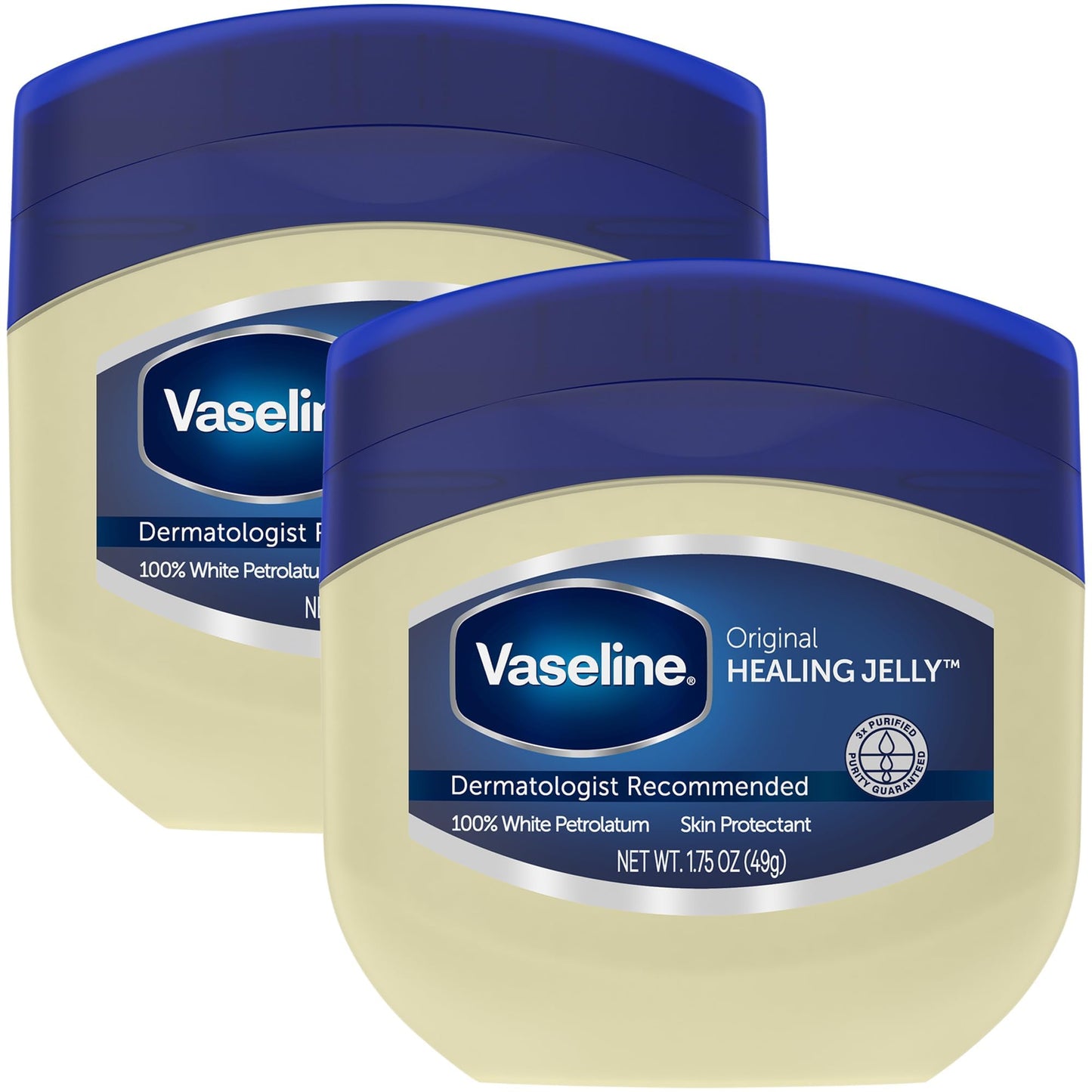 Vaseline Petroleum Jelly Travel-Size 2-Pack - Hypoallergenic Skin Protectant, Unscented Healing Ointment for Beauty & Personal Care, 1.75 Oz Ea Beauty & Personal Care Vaseline