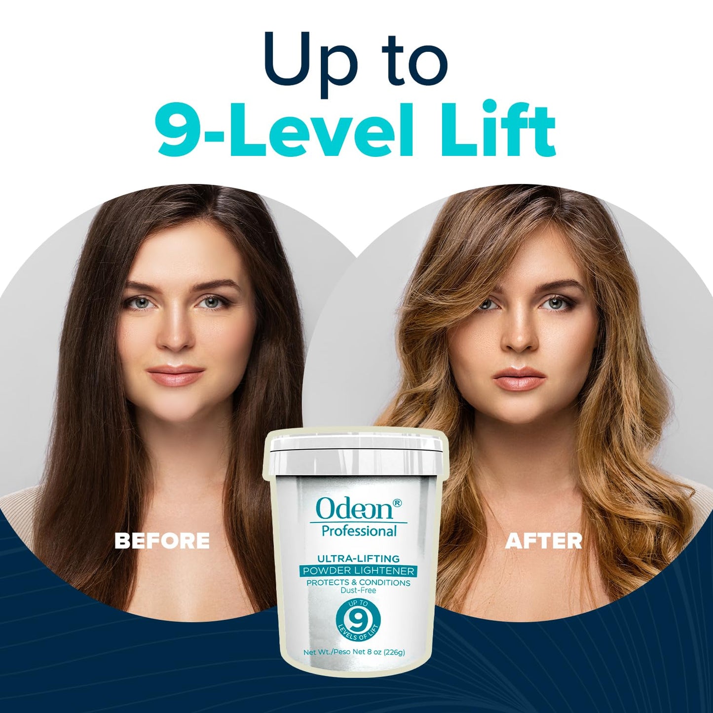 Odeon Professional Ultra-Lifting Lightener 8oz - Bleach hair up to 9 levels. Perfect for balayage, highlights & full bleaching. Dust-free, easy mix Beauty & Personal Care Odeon