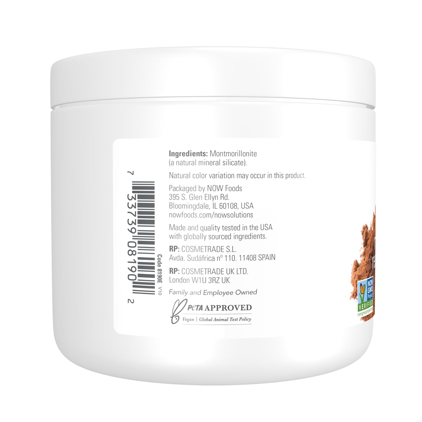 NOW Solutions, Mediterranean Red Clay Powder, Pure Powder for Sensitive Skin Facial Mask, 6-Ounce Beauty & Personal Care NOW Foods