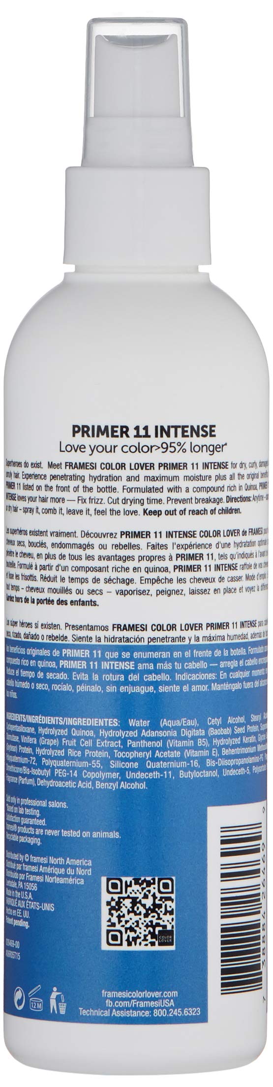 Framesi Color Lover Primer 11 Intense Leave In Conditioner Spray, 8.5 fl oz, Leave in Conditioner for Color Treated Hair, Heat Protectant Spray Beauty & Personal Care FRAMESI