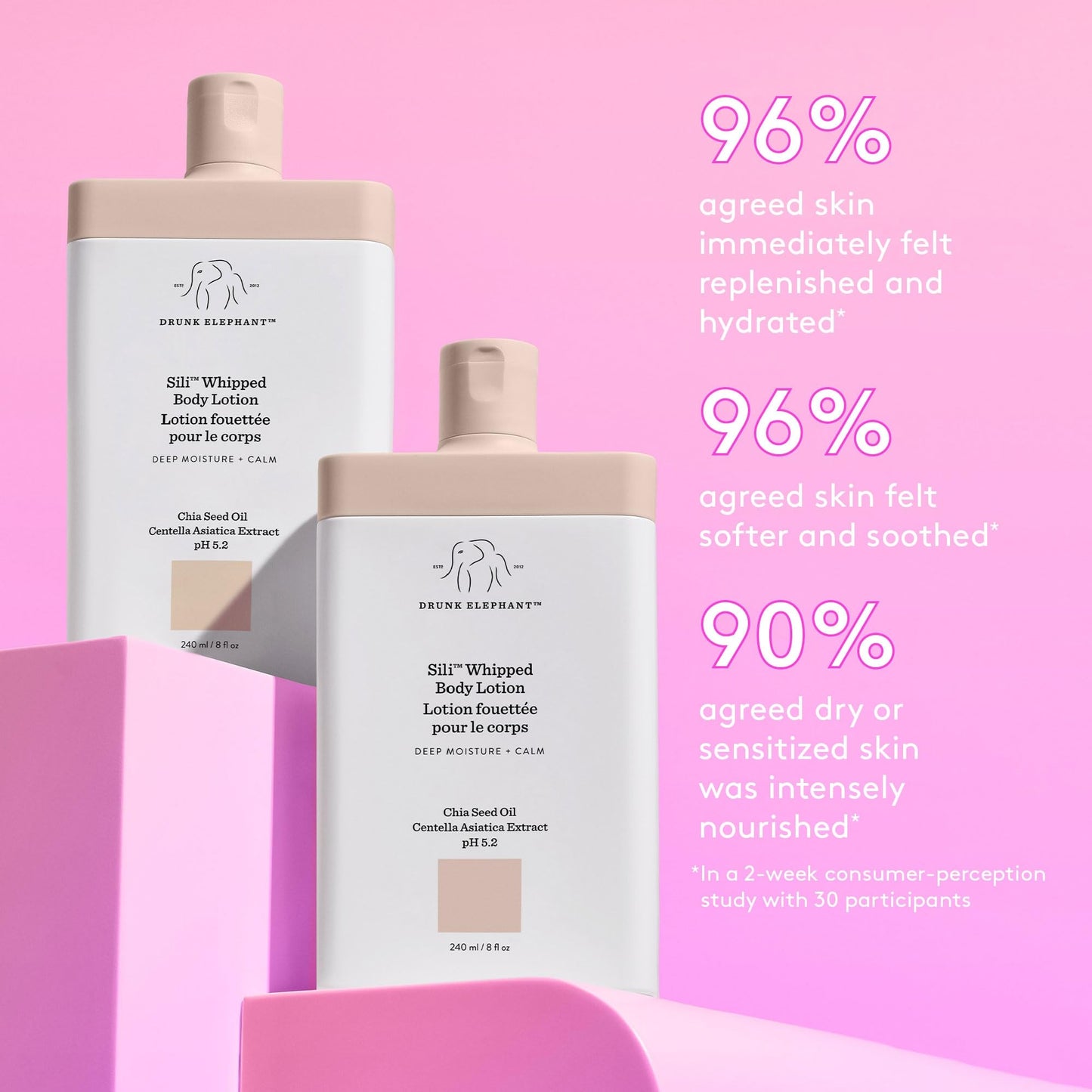 Drunk Elephant Sili Whipped Body Lotion - 240 ml/8 fl oz - Rich Daily Moisturizing Lotion - Clean Clinical Skincare - Cruelty-Free - Free of Essential Beauty & Personal Care Drunk Elephant