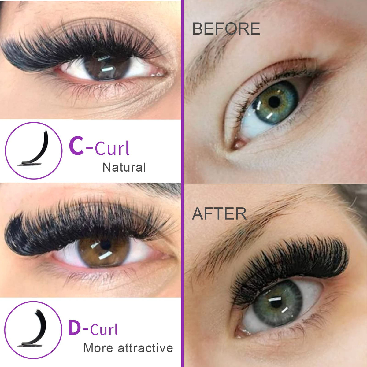 3d Russian Strip Lashes, D Curl Lash Strips, Natural False Lashes Mink, NaturalWispies Mink Eyelashes, Wispy Fake Lashes, Faux Mink Eyelashes Natural Beauty & Personal Care royaomis