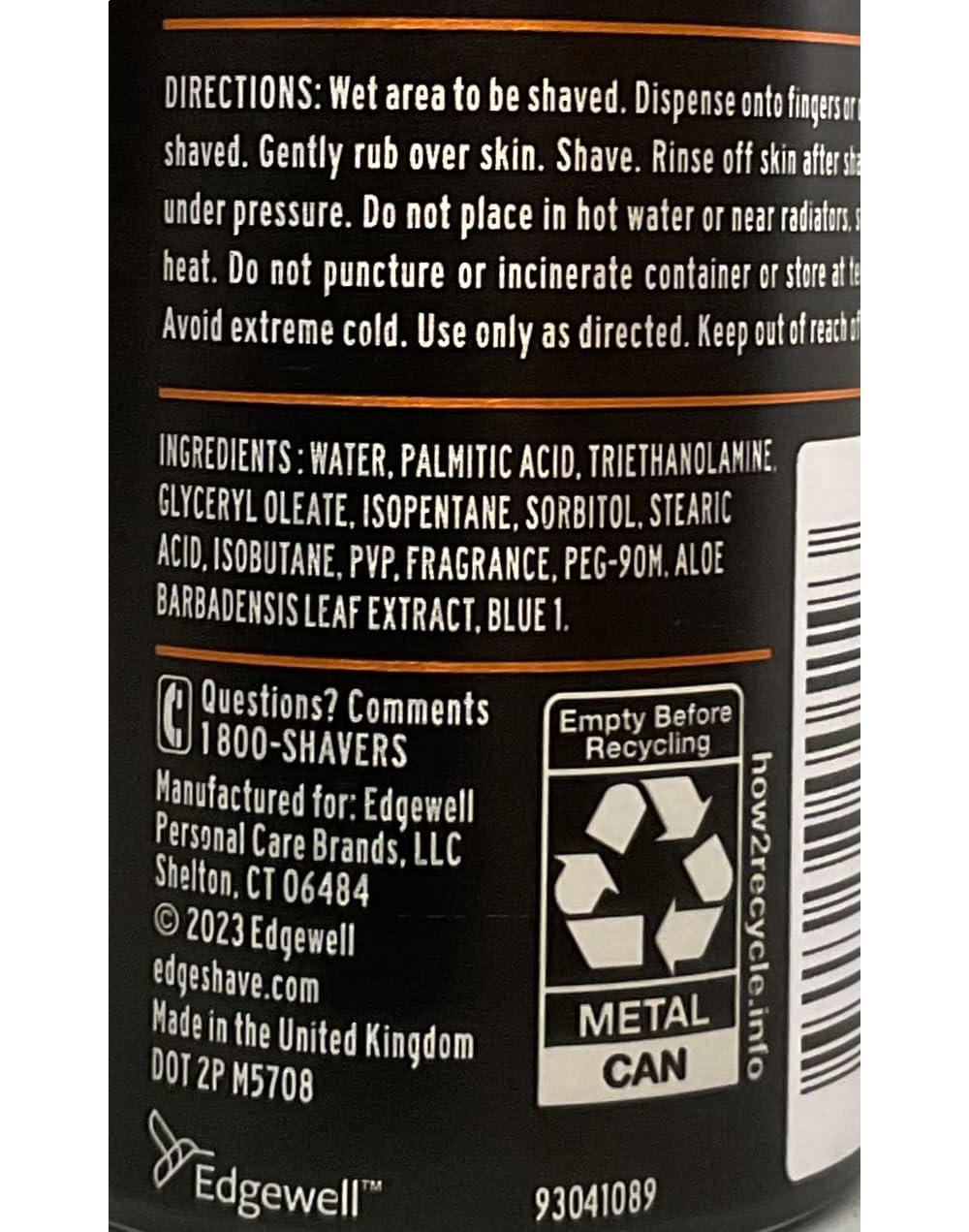 Edge Shave Cream 2.75 Ounce (12 Pieces) Sensitive (81ml) Beauty & Personal Care Edge