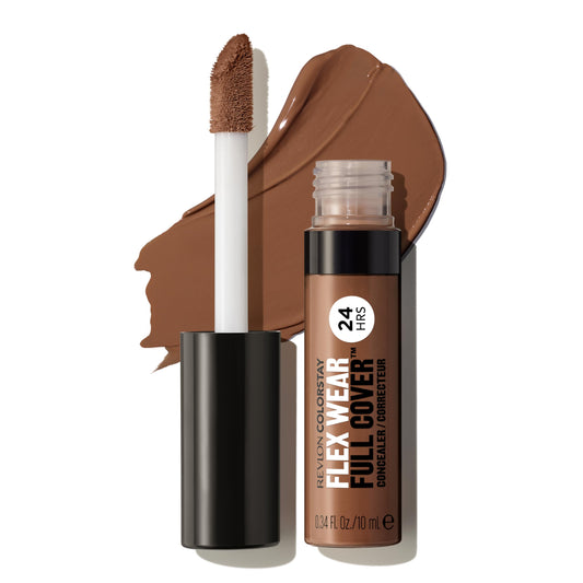 Revlon ColorStay Flex Wear, Full Cover Non-Creasing Concealer, Infused with Hyaluronic Acid & Vitamin E, Flexible Longwear, 077 Cinnamon, 0.34 Fl Oz Beauty & Personal Care REVLON