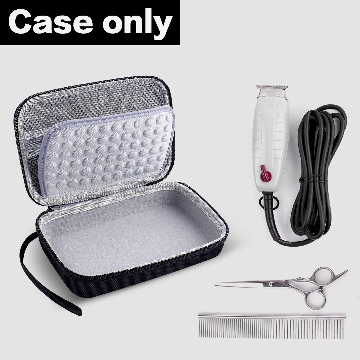 Case for Andis Professional T-Outliner Beard & Hair Trimmer, Model GTO 04780/04710/04603/04775, with Mesh Pocket for Attachment Set - Bag Only Beauty and Personal Care Comecase