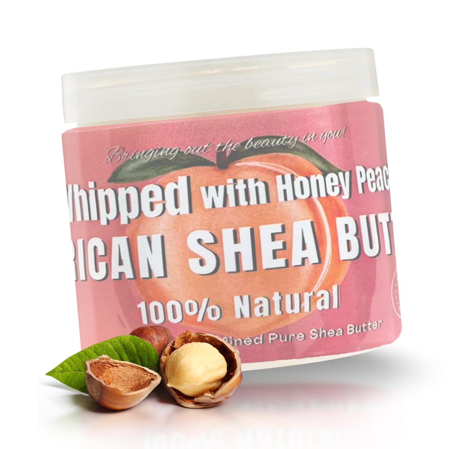 RA COSMETICS Whipped Shea Butter Honey Peach - 100% Pure and Natural African Shea Butter - Ultimate Handcrafted Moisturizer with Essential Vitamins Beauty & Personal Care RA COSMETICS