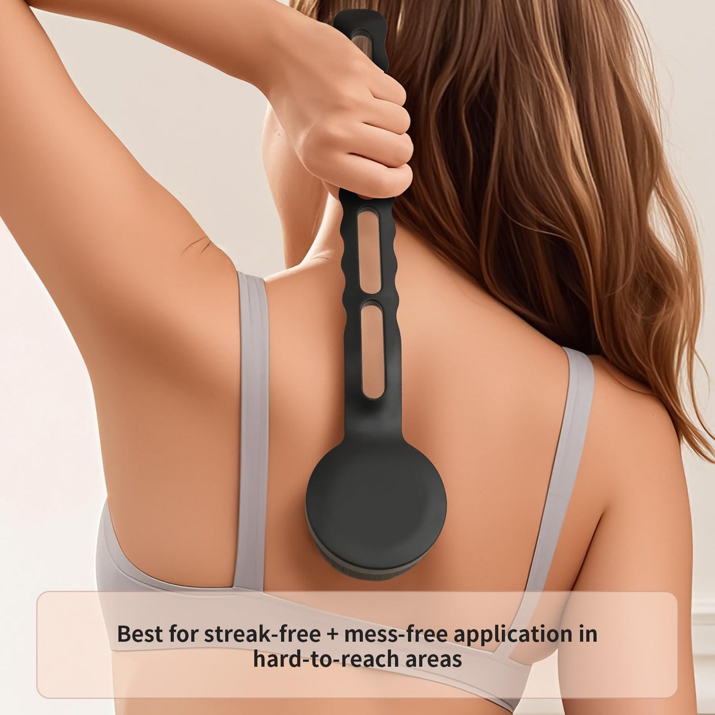 docolor Self Tanner Back Applicator, Plastic Long Handle Back Tanning Applicator Large Body Makeup Brush Vegan & Cruelty Free Self Tanner Brush Beauty and Personal Care docolor