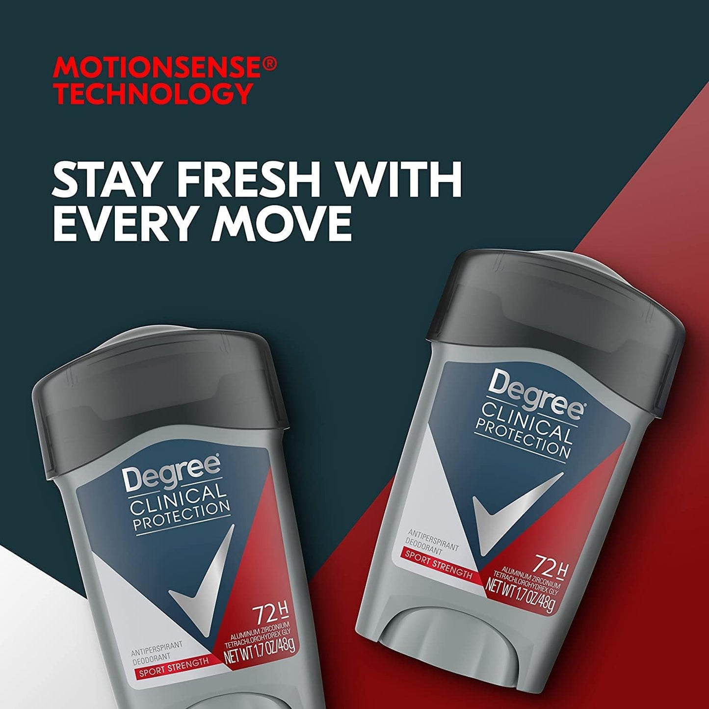 DEGREE Men Clinical Protection Sport Strength Antiperspirant & Deodorant, 1.7 Ounce, Pack of 3 (Packaging may vary) Beauty and Personal Care Degree