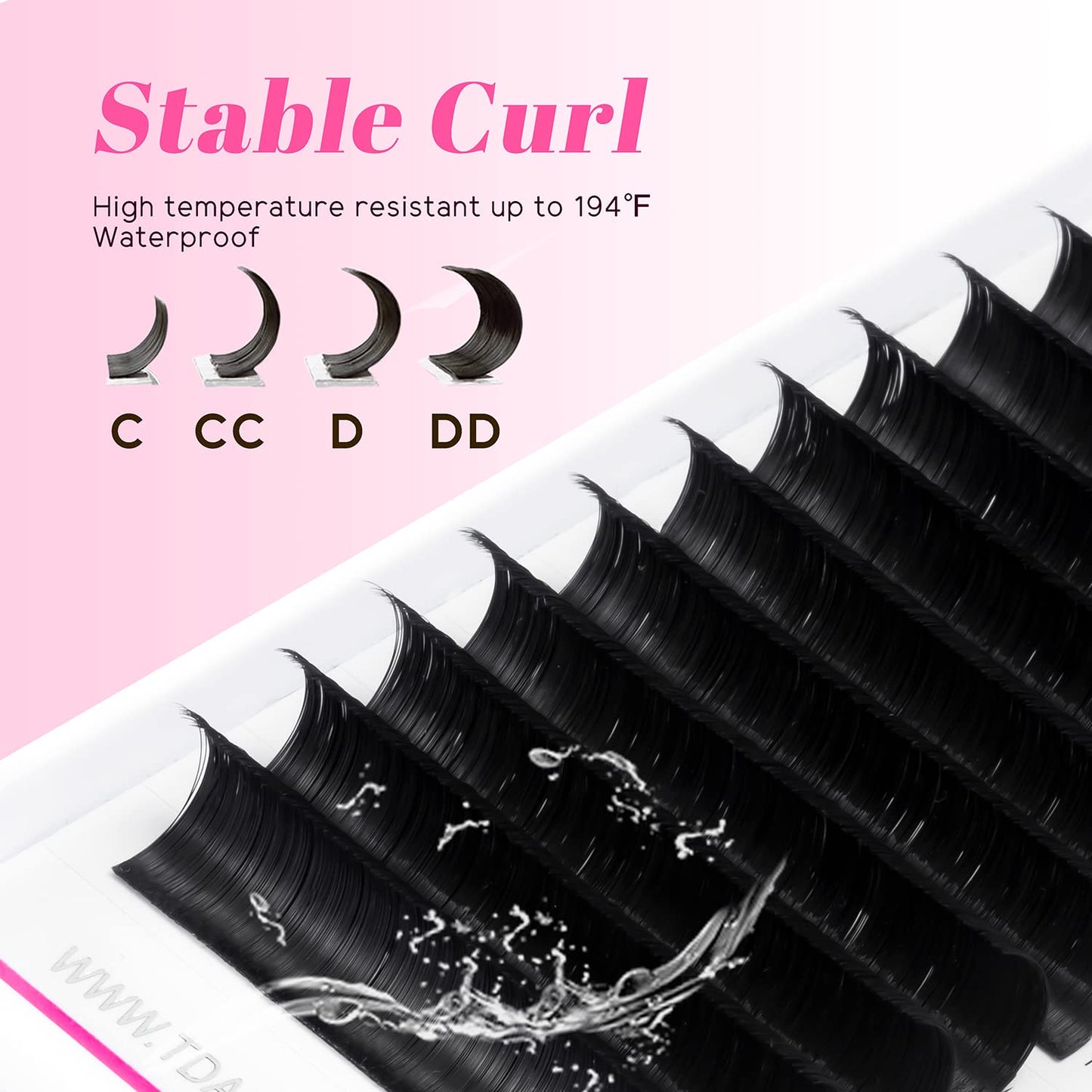 TDANCE Easy Fan Lash Extension Rapid Blooming Volume Eyelash Extensions C CC D DD J B L Curl 0.03-0.12mm Thickness Easy Fan Volume Lashes Self Fanning Beauty & Personal Care TDANCE