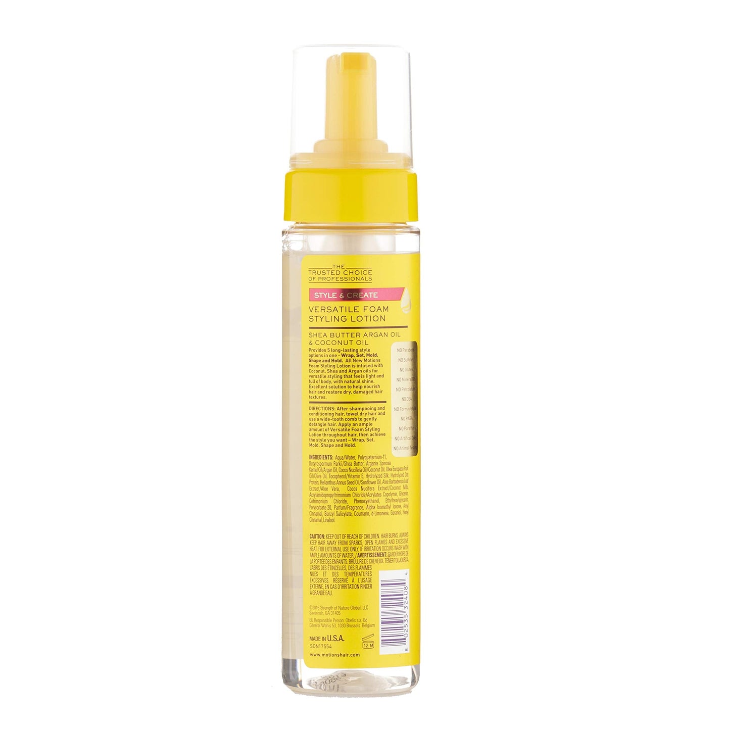 Motions Style and Create Versatile Foam Styling Lotion - For Use on All Hair Types, Lightweight Formula, Contains Shea Butter, Argan Oil, & Coconut Beauty & Personal Care Motions