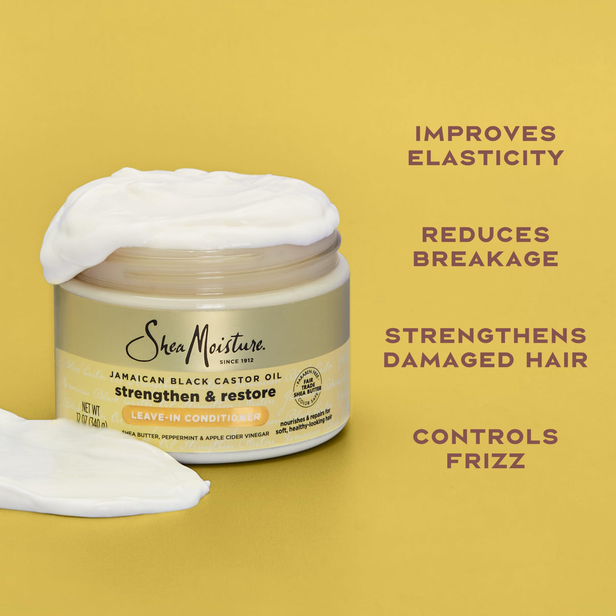 SheaMoisture Jamaican Black Castor Oil, Strengthen & Restore Leave-In Conditioner, 11.5 fl oz (340 ml) Beauty & Personal Care SheaMoisture