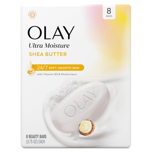 Olay Beauty Bar, Ultra Moisture,10x More Moisturizers, 24/7 Soft & Smooth Skin, Gentle Cleanse on Face & Body, Vitamin B3 Complex, For All Skin Types Beauty & Personal Care Olay