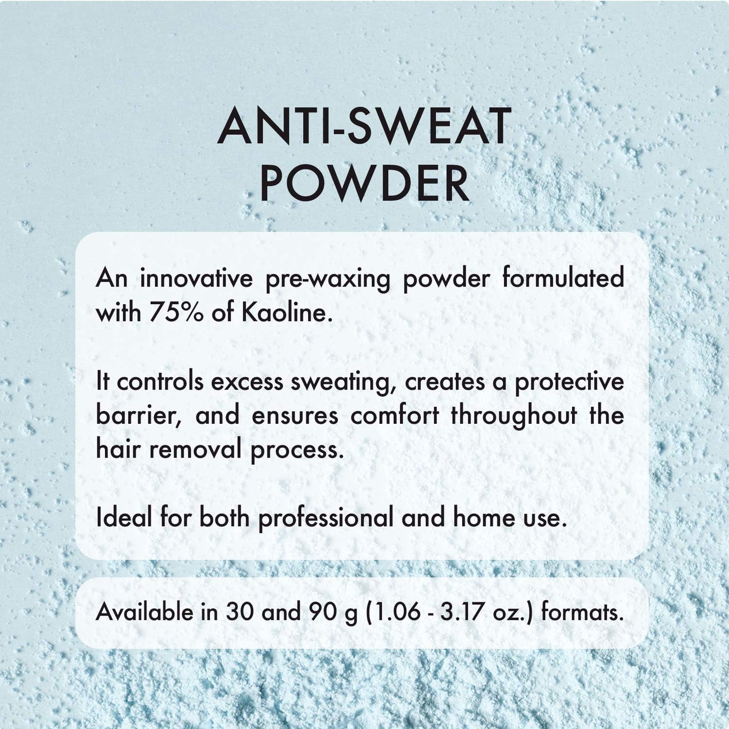 Italwax Help Line Anti-Sweat Powder 3.17 oz (90g) - Soothing Kaolin Formula - Prepares Skin for Waxing - Controls Moisture - for Professional and Home Beauty and Personal Care Italwax