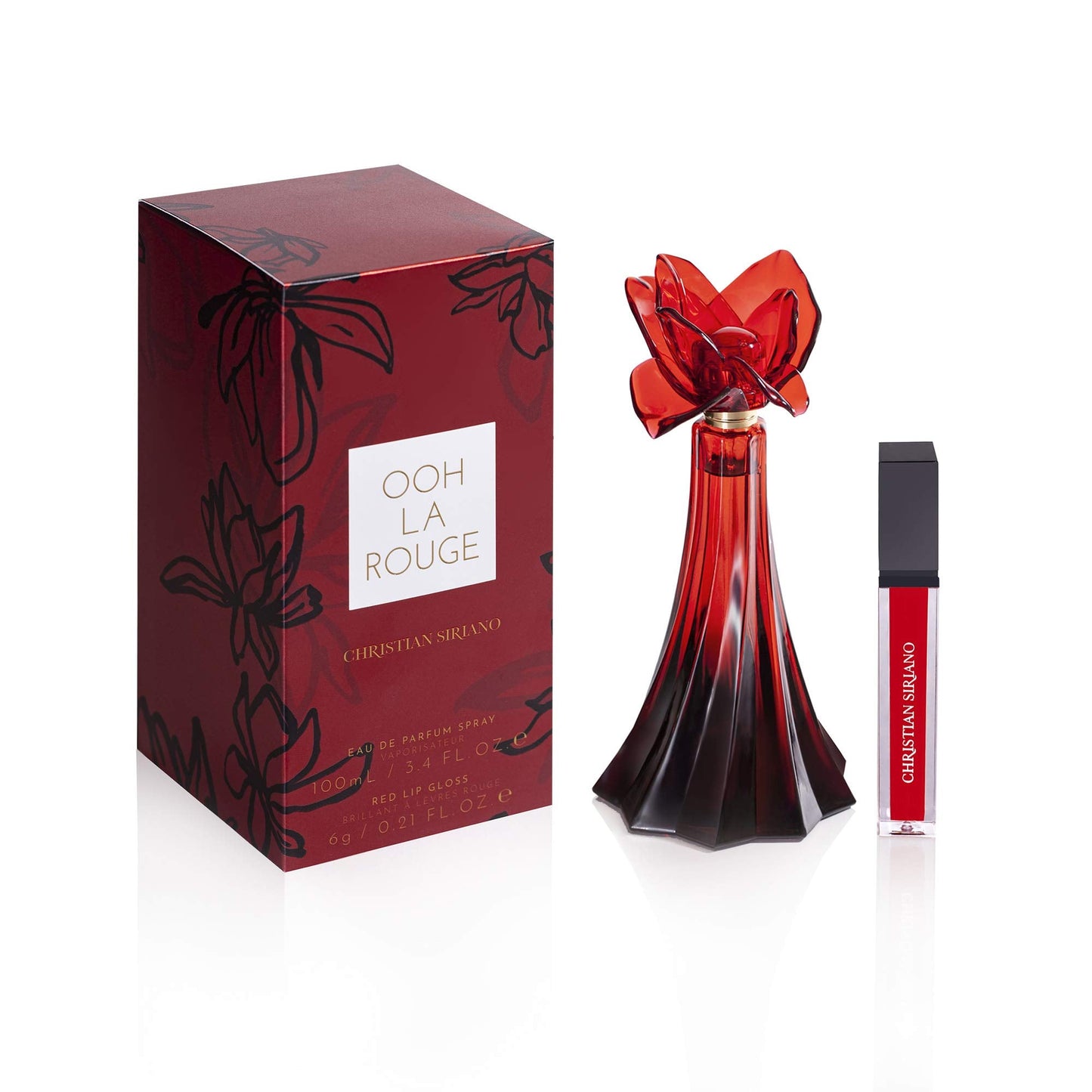 Christian Siriano Ooh La Rouge Women's Eau de Parfum Spray, 3.4 Ounces + Lip Gloss 0.21 oz Beauty & Personal Care Christian Siriano
