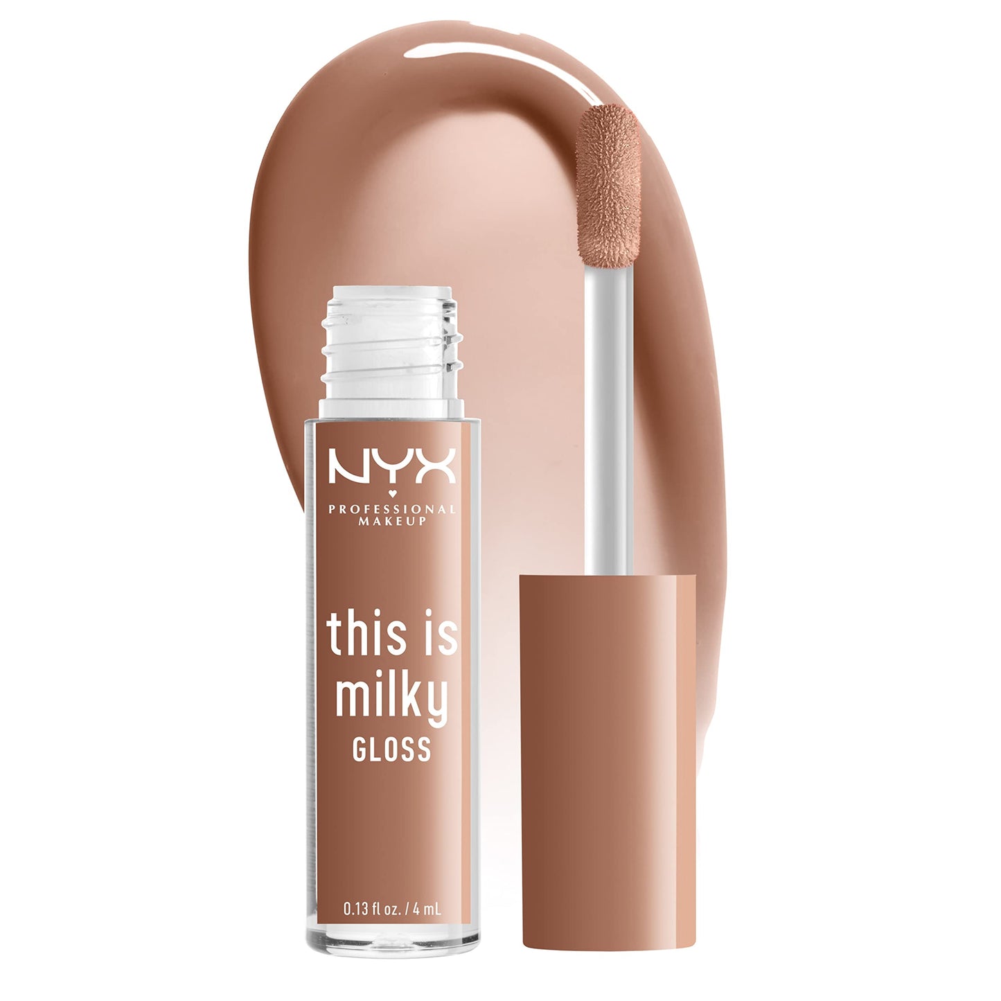 NYX PROFESSIONAL MAKEUP This Is Milky Gloss, Vegan Lip Gloss, 12 Hour Hydration - Cookies & Milk (Cool Beige Nude) Beauty & Personal Care NYX PROFESSIONAL MAKEUP