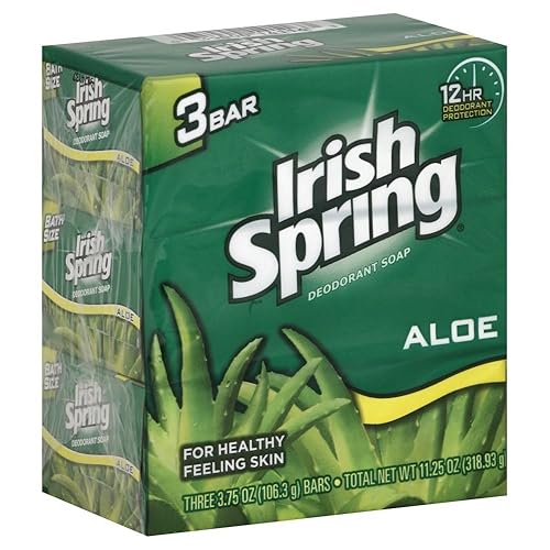 Irish Spring Aloe Mist Deodorant Bath Bar, 3.7 oz, 3 ct x 3 Packs (Total of 9 Bars of Soap/Packaging May Vary) Beauty & Personal Care Irish Spring