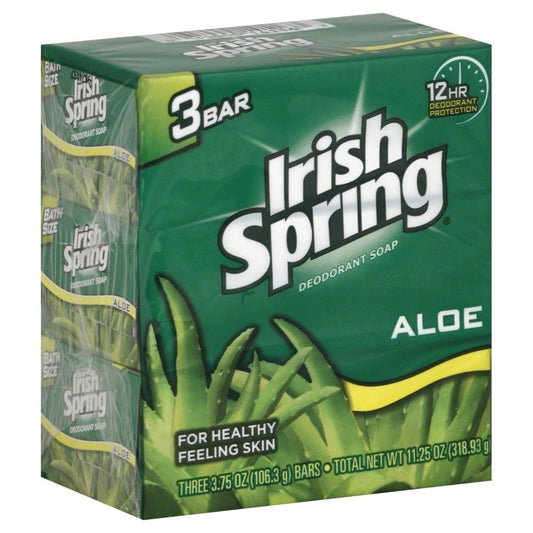 Irish Spring Aloe Mist Deodorant Bath Bar, 3.7 oz, 3 ct x 3 Packs (Total of 9 Bars of Soap/Packaging May Vary) Beauty & Personal Care Irish Spring