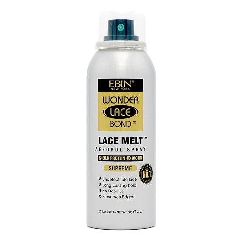 Wonder Lace Melt Aerosol Spray - Silk Protein Biotin Infused 2.7 fl.oz./80ml Preserves Edges & Undetectable Lace Long lasting hold No Residue glueless Beauty & Personal Care WONDER LACE BOND