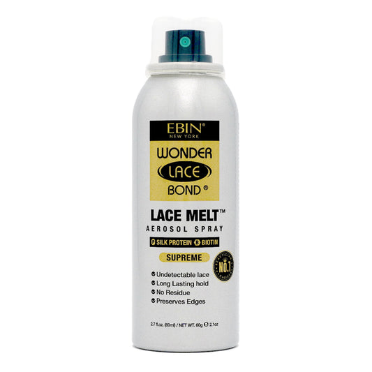 Wonder Lace Melt Aerosol Spray - Silk Protein Biotin Infused 2.7 fl.oz./80ml Preserves Edges & Undetectable Lace Long lasting hold No Residue glueless Beauty & Personal Care WONDER LACE BOND