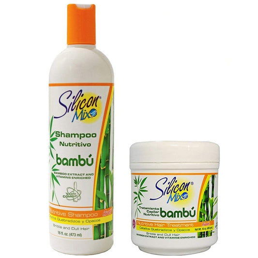 Silicon Mix Bambu Shampoo & Conditioner 16 oz Combo - Deep Conditioning Mask for Strong, Hydrated & Revitalized Hair - Restores Shine, Softness Beauty & Personal Care Silicon Mix