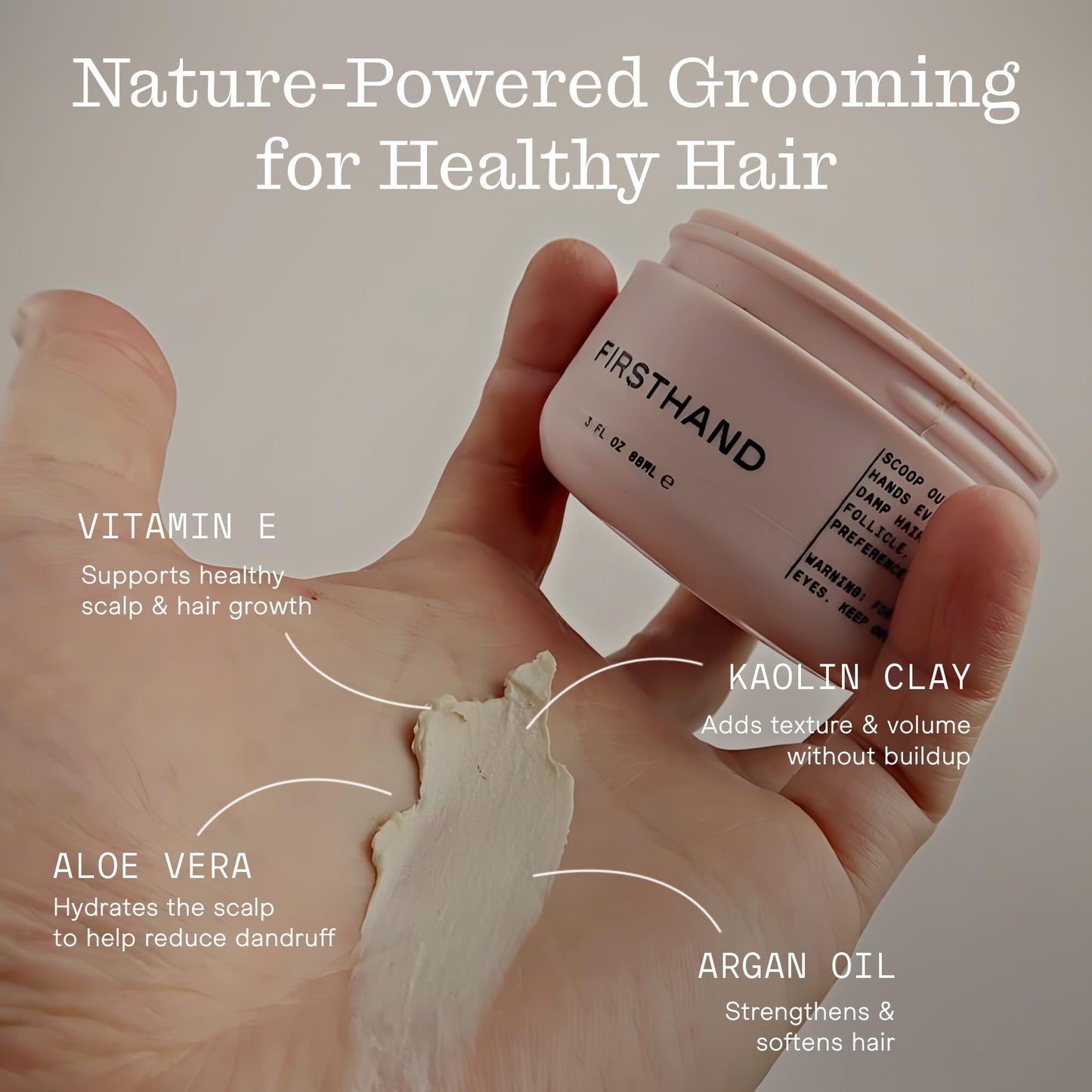 Firsthand Supply Hair Clay Pomade for Men & Women - Matte Clay Finish & Extra Strong Hold - Non-Greasy, Water-Based Organic Pomade - Easy to Restyle Beauty & Personal Care Firsthand