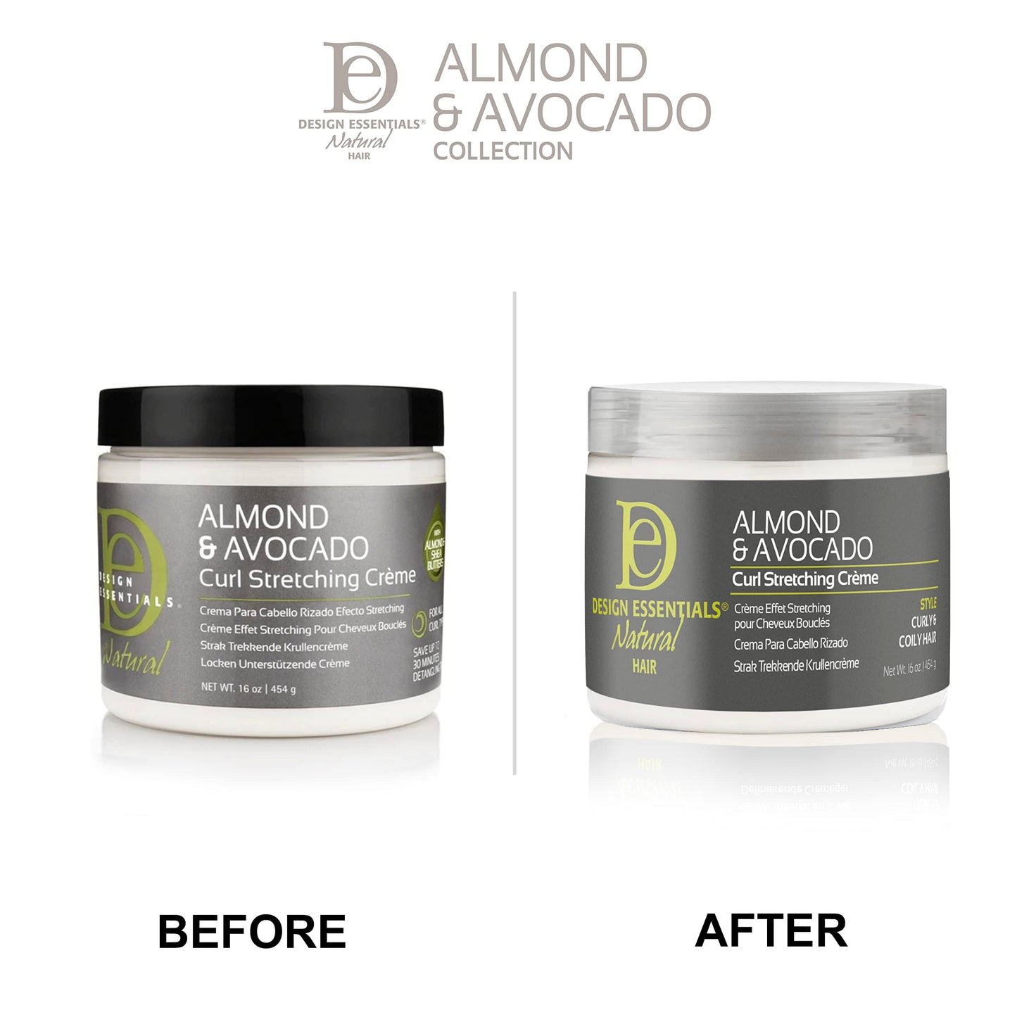 Design Essentials Natural Almond & Avocado Curl Stretching Cream For All Curl Types, Stretching Crème, 16 Fl Oz Beauty & Personal Care Design Essentials