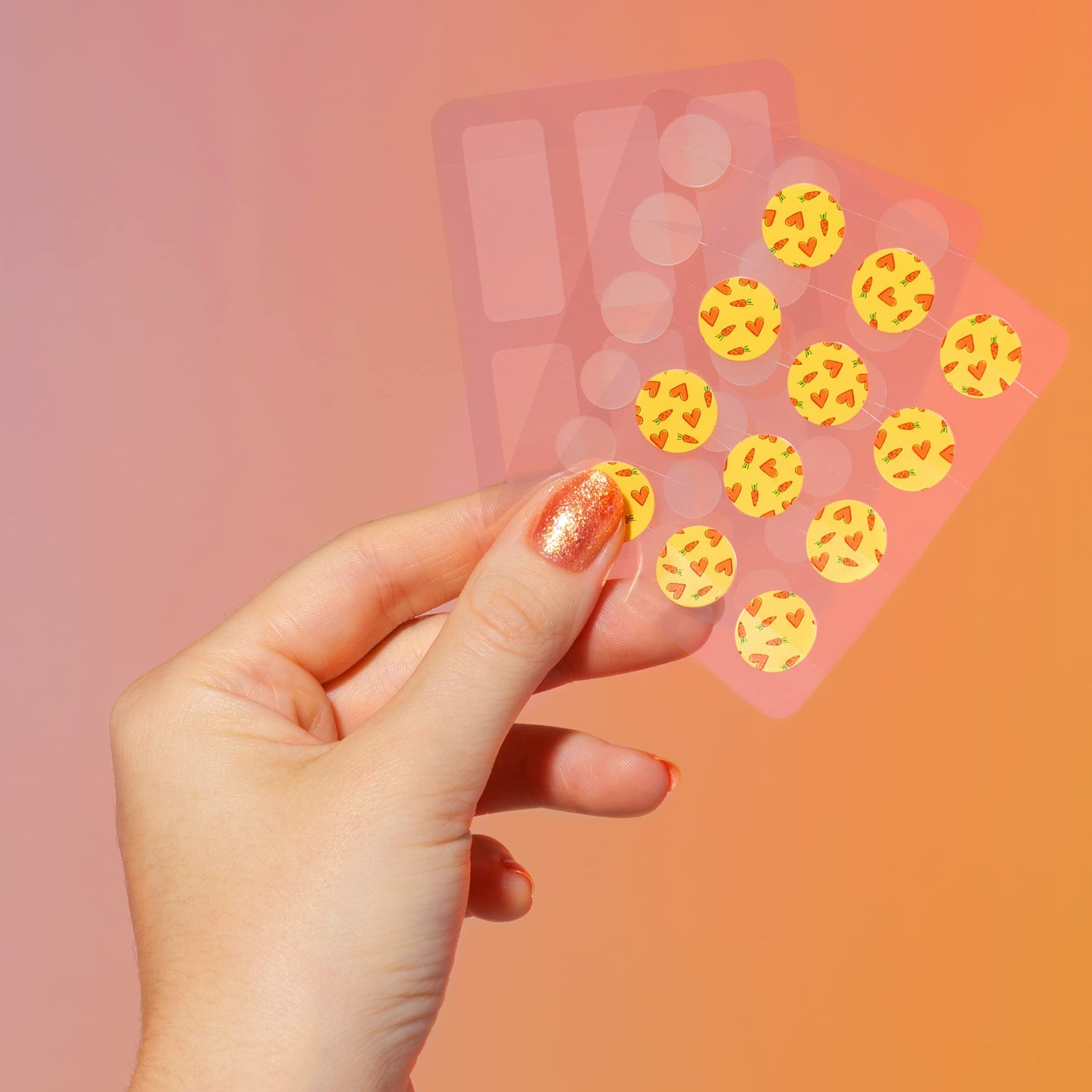 Sweet Chef Carrot Ginger Rescue Blemish Patches - Hydrocolloid Bandages Spot Treatment - 4 Different Shape and Size Pimple Patches with Resurfacing Beauty & Personal Care Sweet Chef