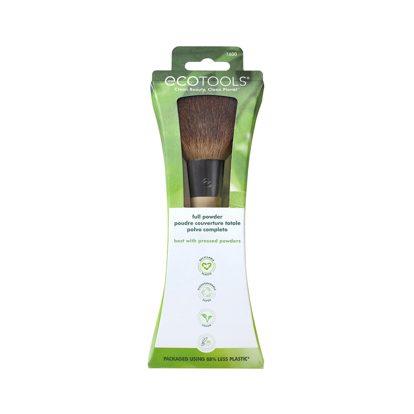 EcoTools Full Powder Brush, Fluffy Makeup Brush For Loose & Pressed Powder, Best For Setting Makeup, Large Brush Head With Soft, Synthetic Bristles Beauty & Personal Care EcoTools