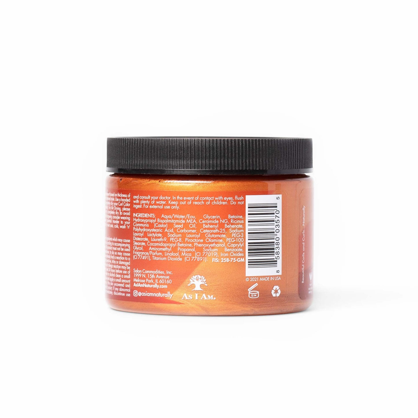 As I Am Curl Color - Copper - 6 Ounce - Curling Gel - Temporary Color - Medium Hold - Vegan & Cruelty Free Beauty & Personal Care As I Am