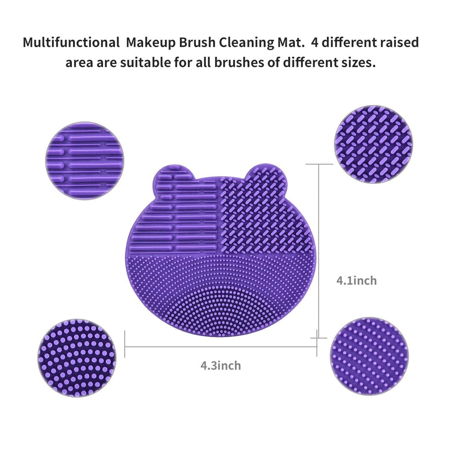 Silicon Makeup Brush Cleaner Mat with Brush Drying manual Make up brush cleaner cleanser machine Cosmetic Brush Cleaning Pad+Makeup Brush Dry Cleaned Beauty & Personal Care Bird&Fish