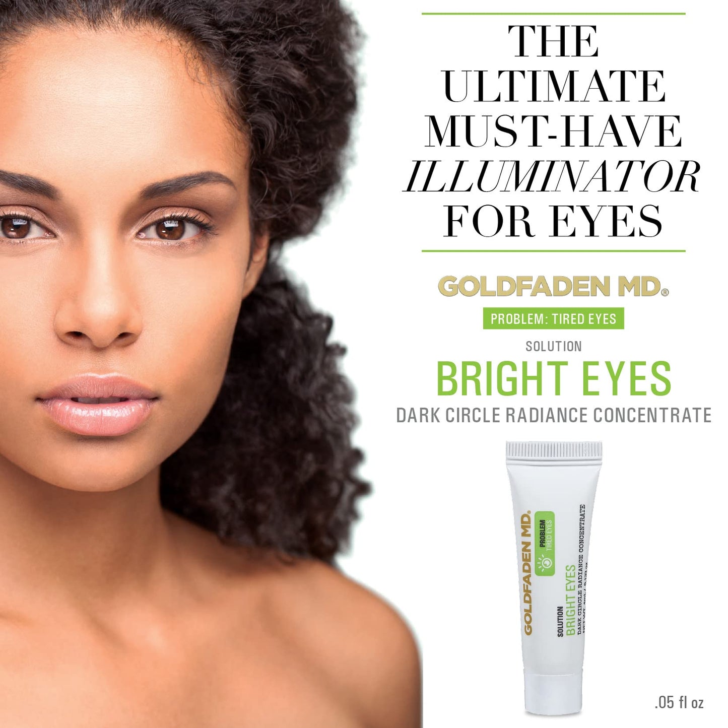 Bright Eyes Dark Circle Concentrate Brightening Eye Cream w/ Soy Peptide, Rice Bran Extract & Arnica | May Reduce Under Eye Darkness, Puffiness & Fine Beauty & Personal Care GOLDFADEN MD