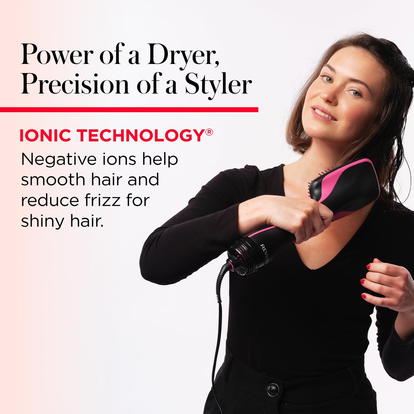 REVLON One-Step Hair Dryer and Styler, All-in-One Detangling and Straightener Brush for Salon-Quality Smooth, Straight Hair, More Shine and Less Beauty & Personal Care REVLON
