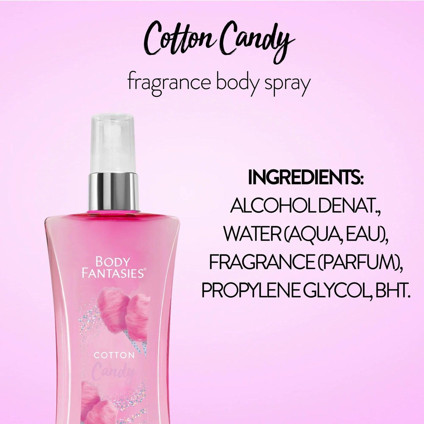 Body Fantasies Signature Cotton Candy Body Spray, 3.2 fl oz Beauty & Personal Care Body Fantasies