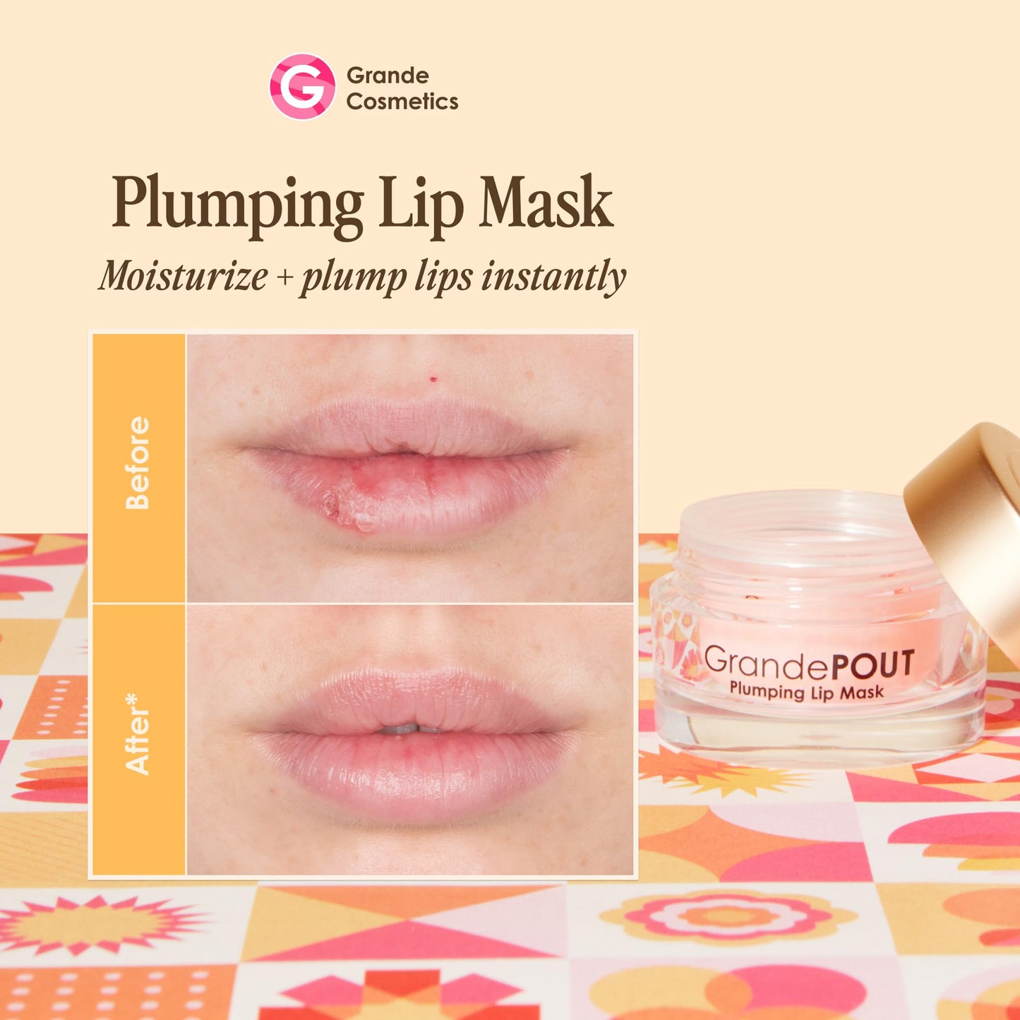 Grande Cosmetics GrandePOUT Plumping Lip Mask - for Hydrated, Fuller-Looking Lips - Berry Mojito (0.53 oz) Beauty & Personal Care Grande Cosmetics