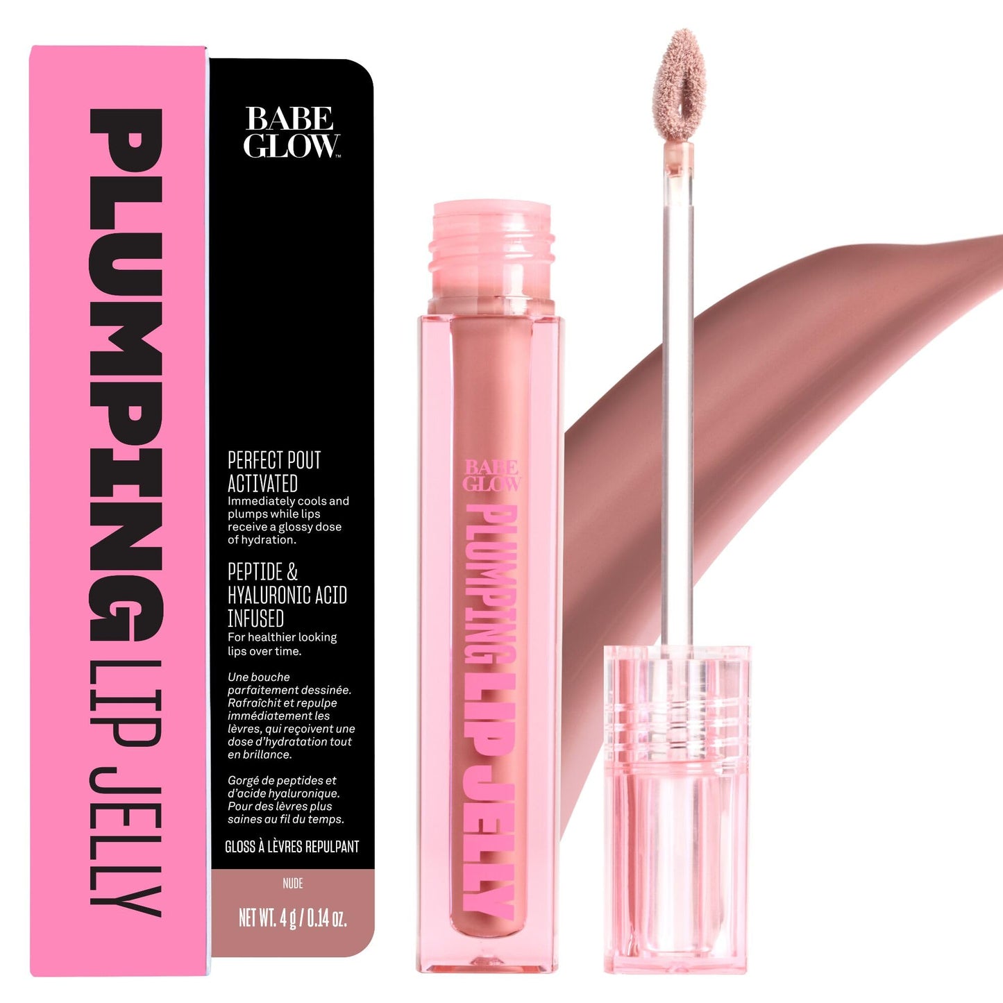 BABE ORIGINAL Plumping Lip Jelly for Fuller Looking Lips | Lip Gloss with Peptides Hyaluronic Acid Plumps & Hydrates Lips | Cruelty-Free, Vegan Beauty & Personal Care BABE ORIGINAL