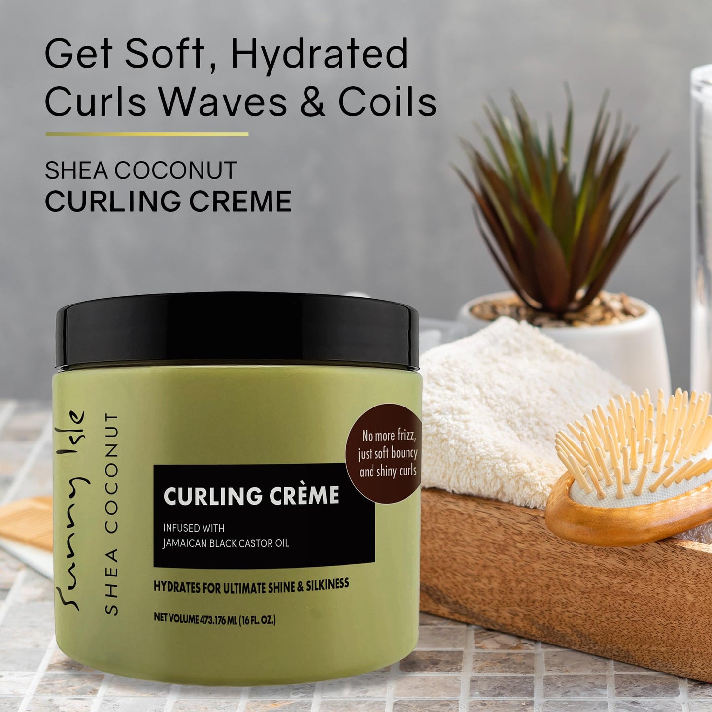 Sunny Isle Jamaican Black Castor Oil Shea Coconut Curling Cream 16OZ Beauty & Personal Care Sunny Isle
