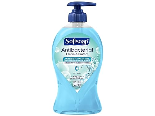 Softsoap Antibacterial Liquid Hand Soap Pump, Clean & Protect, Cool Splash - 11.25 Fl. Oz Beauty & Personal Care Softsoap