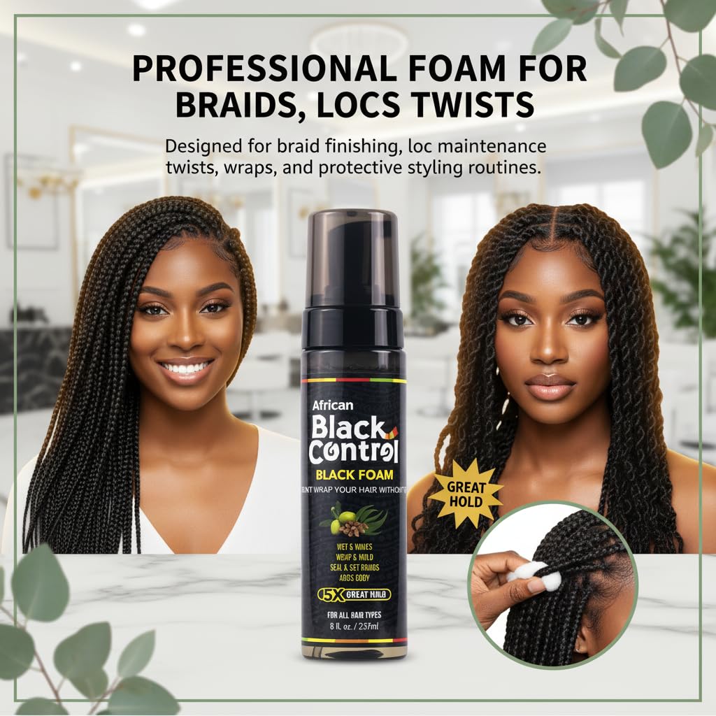 African Black Control Black Foam - 8 fl oz (Pack of 2) Beauty & Personal Care African Black Control