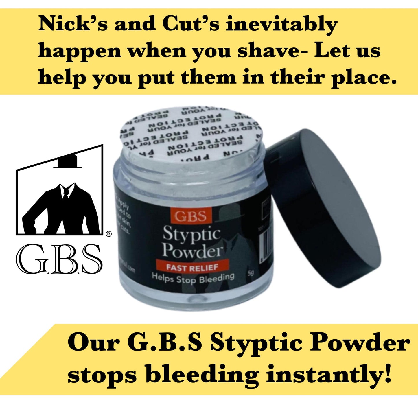 G.B.S Double Edge Blades for Double Edge, Safety and Shavette Razors - 50 Blades and Styptic Powder Jar stop shaving nicks and bleeding Beauty and Personal Care G.B.S