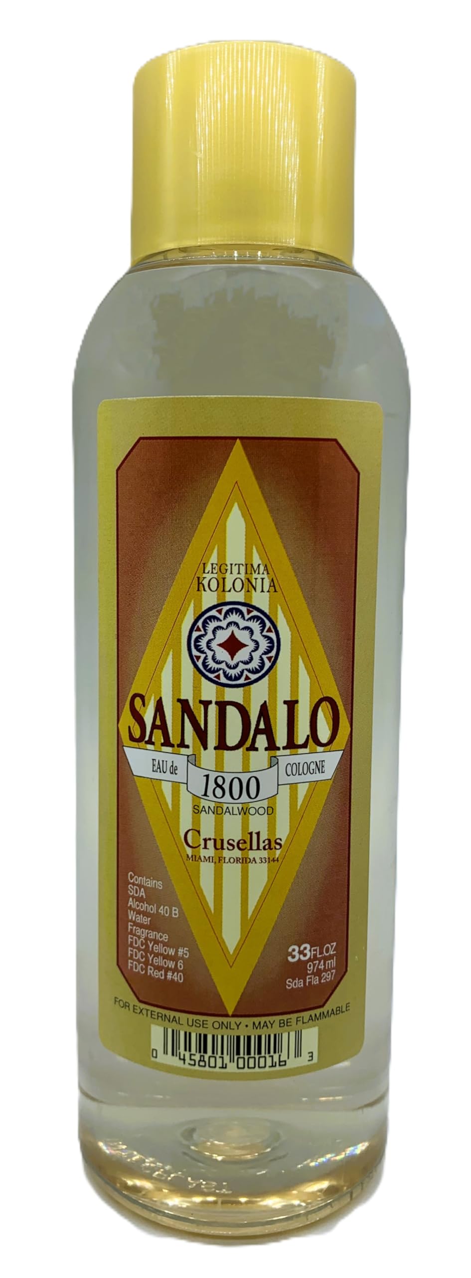 Crusellas Legitima Kolonia 1800 Sandalo (Sandalwood) Splash Cologne 33 Fl. Oz. Beauty & Personal Care Crusellas