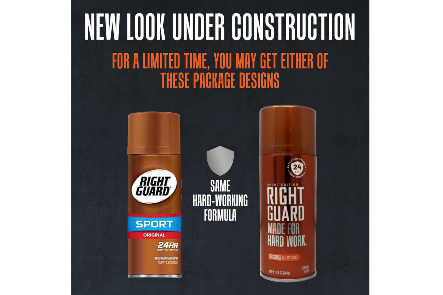 Right Guard - Made For Hard Work - 8.5 Ounce Aerosol Original 24Hr Deodorant (251ml) (Pack of 2) Beauty and Personal Care Right Guard