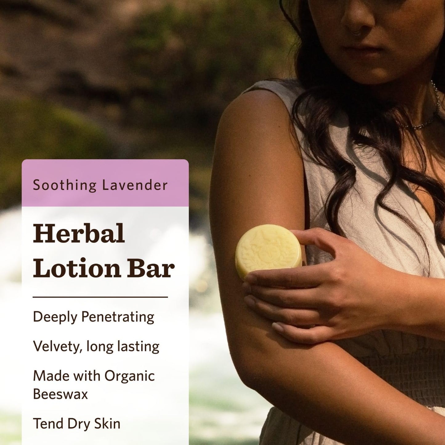 Moon Valley Organics Herbal Lotion Bar in Lavender, Moon Melt Bar, Calendula and Comfrey, Beeswax, Heal and Restore Chapped Skin, Soothing Beauty & Personal Care Moon Valley Organics