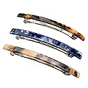 HYFEEL Long French Barrettes for Women Simple Classic Acrylic Resin Hair Clips Tortoise Shell Skinny Large 4 inch No-slip Grip Automatic Clasp Clamp Beauty & Personal Care HYFEEL