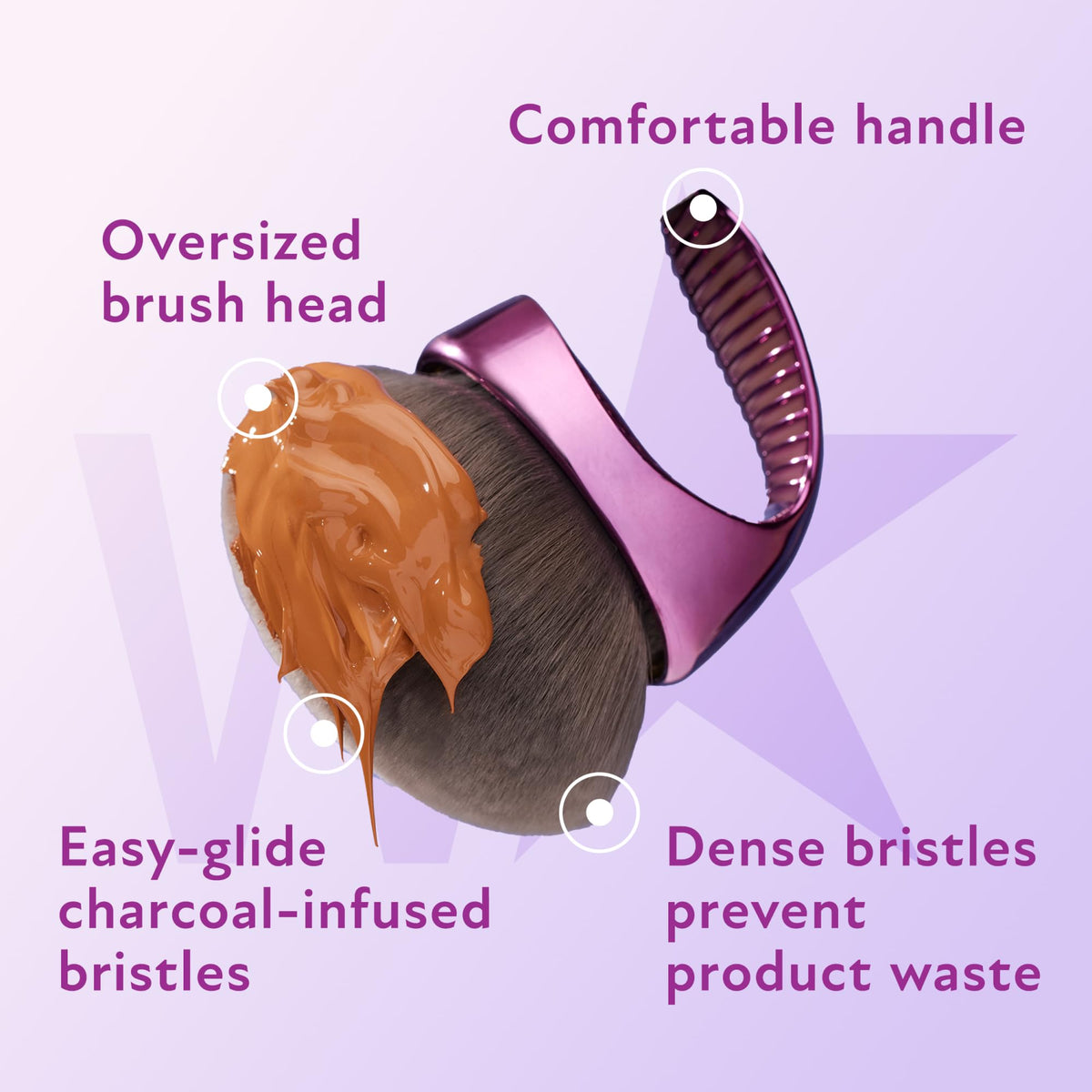 Westmore Beauty Blend & Blur XL Kabuki Leg & Body Makeup Brush - Purple