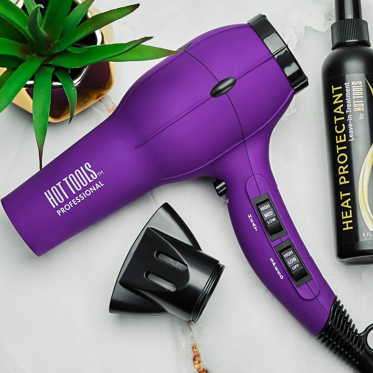 Hot Tools Pro Artist 1875 Watt Turbo Ionic Hair Dryer, Purple