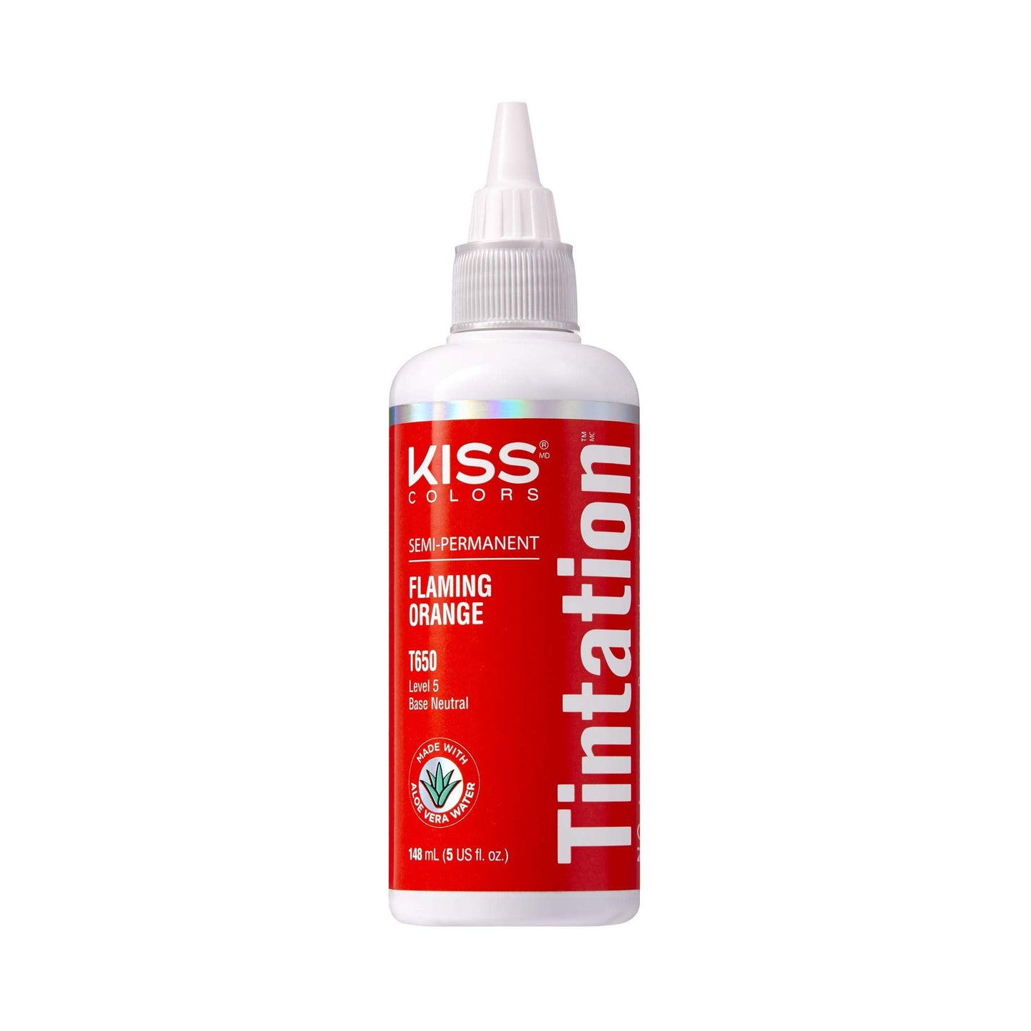 Red by Kiss Tintation Semi-Permanent Hair Color, Aloe Vera Water Based, Argan Oil, Olive Oil, Collagen & Keratin, Long-Lasting Color Dye (Flaming Beauty & Personal Care Red By Kiss
