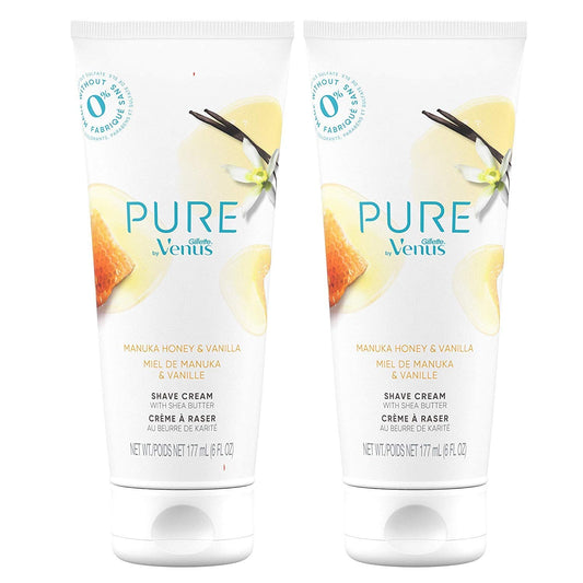 Pure by Gillette Venus Shaving Cream Manuka Honey and Vanilla, 6oz (Pack of 2) Beauty and Personal Care Gillette Venus