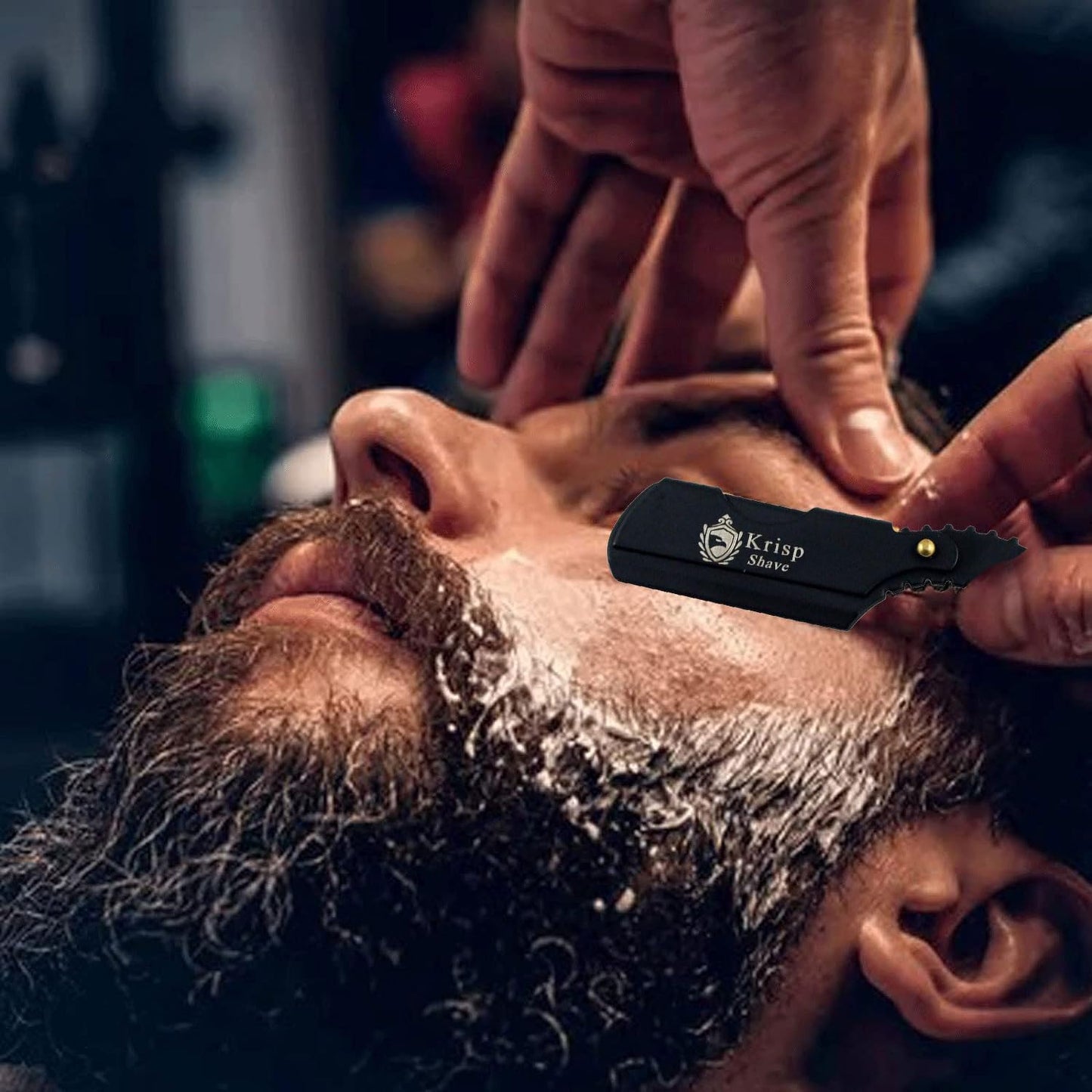 Professional Straight Razors For Men, Barber Razors Straight Edge Razor Kit For Close Shaving - Beard Cut Throat Finger Razor Safety Shavette With 10 Beauty & Personal Care Krisp Beauty