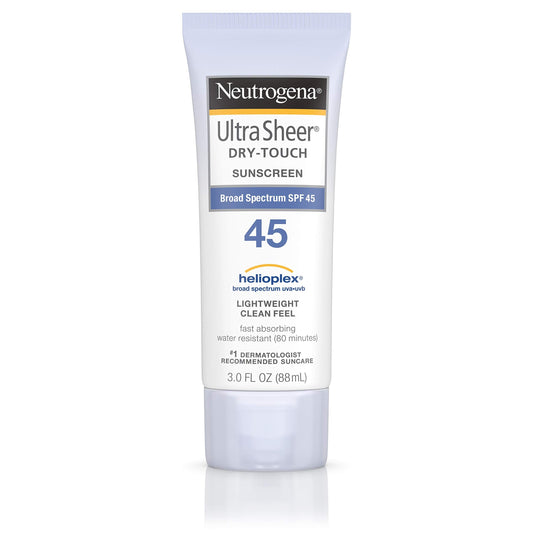 Neutrogena Ultra Sheer Dry-Touch Water Resistant and Non-Greasy Sunscreen Lotion with Broad Spectrum SPF 45, 3 fl. oz Beauty & Personal Care Neutrogena