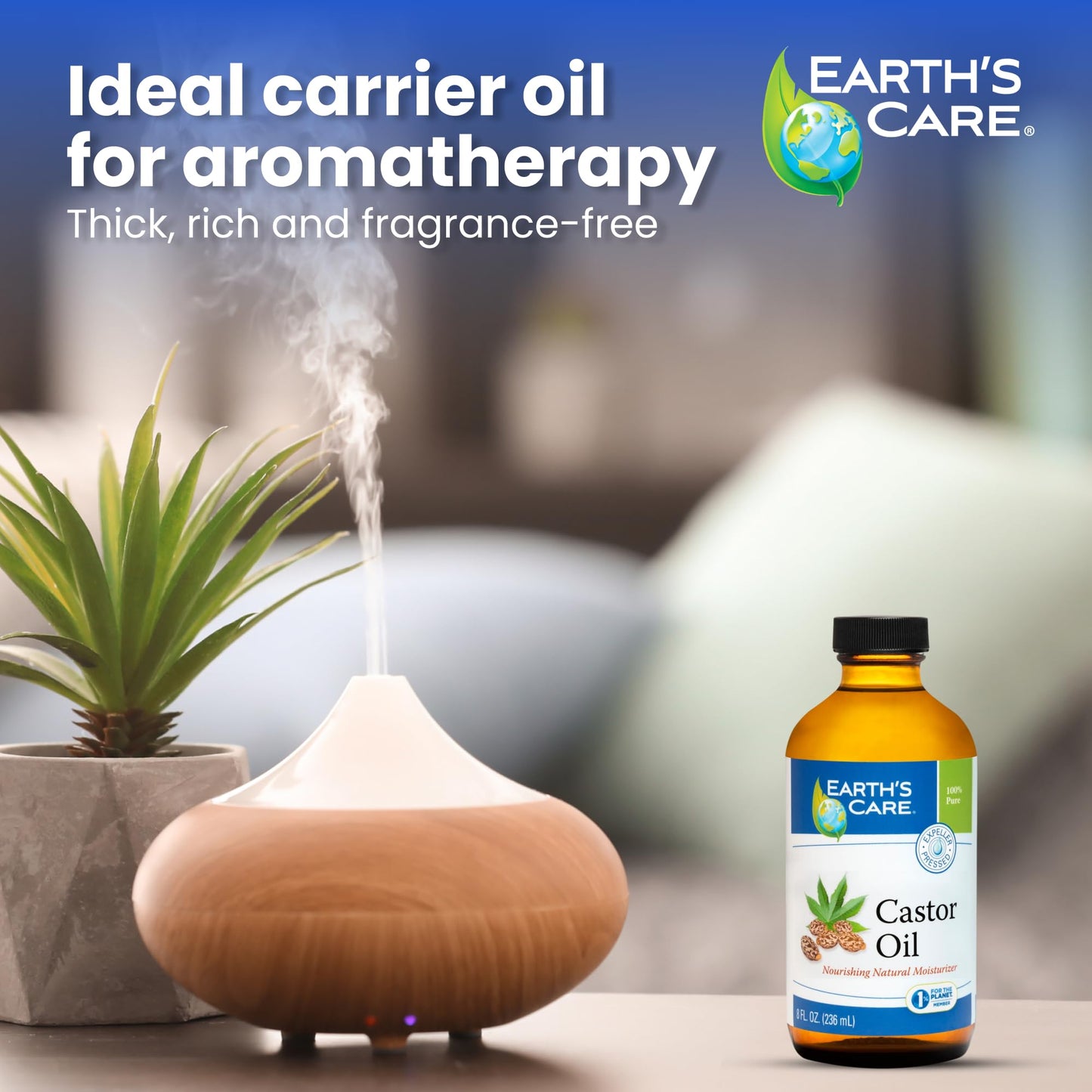 Earth’s Care Castor Oil - 100% Pure Castor Oil Expeller Pressed - All Natural Nourishing Moisturizer - 8 FL OZ Beauty & Personal Care Earth's Care